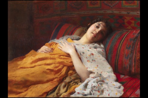 Young odalisque reclining - Paul Alexandre Alfred Leroy (1860 - 1942) - Paintings & Drawings Style Napoléon III