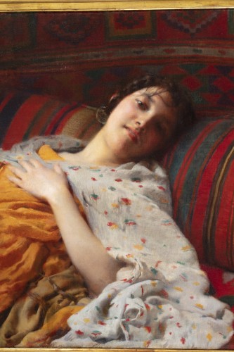 XIXe siècle - Jeune odalisque allongée -  Paul Alexandre Alfred Leroy (1860 - 1942)
