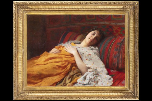 Antiquités - Jeune odalisque allongée -  Paul Alexandre Alfred Leroy (1860 - 1942)