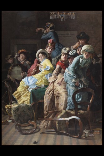 L'émancipation des femmes - Pietro Saporetti (1832 - 1893)  - Tableaux et dessins Style Napoléon III