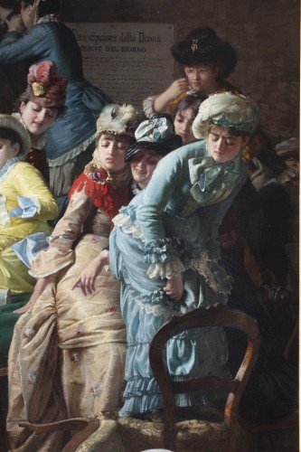Tableaux et dessins Tableaux XIXe siècle - L'émancipation des femmes - Pietro Saporetti (1832 - 1893) 