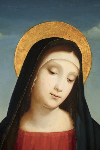 Art sacré, objets religieux  - Vierge à l'Enfant, école italienne du XIXe siècle