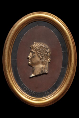 Ensemble de quatre profils d'empereurs en bronze - Objets de Vitrine Style Napoléon III