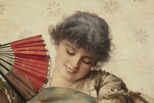 Giovanni Costa (1826-1903) - Deux jeunes filles - Phidias Antiques