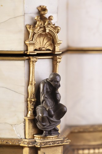 Important coffret à parfum Napoléon III en bronze plaqué d'ivoire - Phidias Antiques