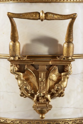 XIXe siècle - Important coffret à parfum Napoléon III en bronze plaqué d'ivoire
