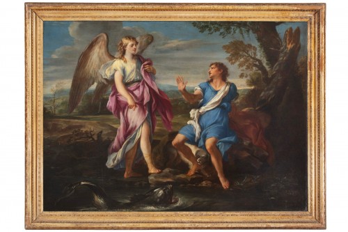 Tobias et l'ange -  Marco Benefial (1684-1764)