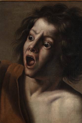 Boy bitten by a mouse, Italian school of the 17th century - Paintings & Drawings Style Louis XIII