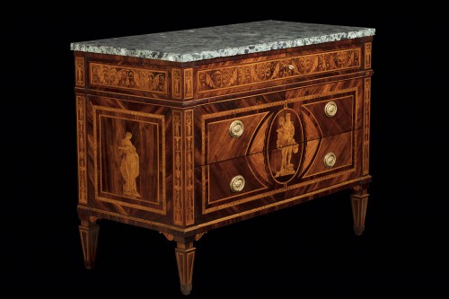 Pair of Lombard coffers Louis XVI - Furniture Style Louis XVI