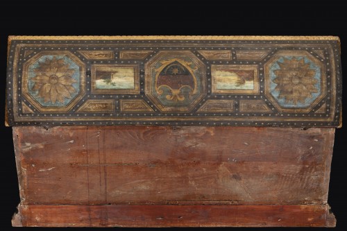 Antiquités - Polychrome Lacquered Wood Wedding Chest