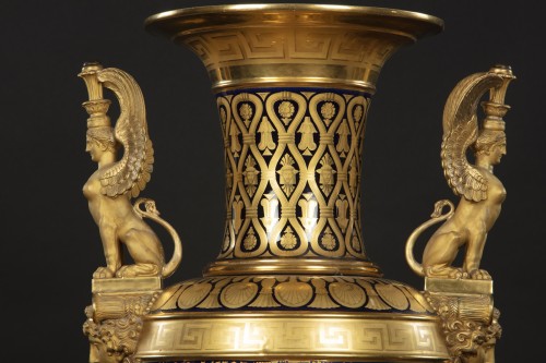 XIXe siècle - Vase monumental en porcelaine