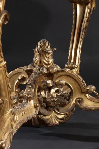 Mobilier Table & Guéridon - Table de milieu Napoleon III en bois doré