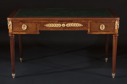 Napoleon III desk in mahogany, walnut and briar - Furniture Style Napoléon III