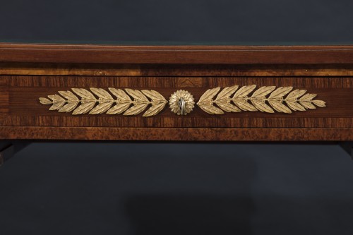 Napoleon III desk in mahogany, walnut and briar - 