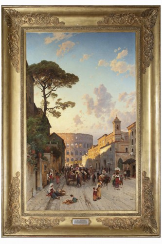 Via di San Giovanni in Laterano -  Hermann Corrodi (1844-1905)