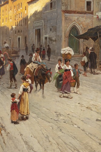 Tableaux et dessins Tableaux XIXe siècle - Via di San Giovanni in Laterano - Hermann Corrodi (1844-1905)