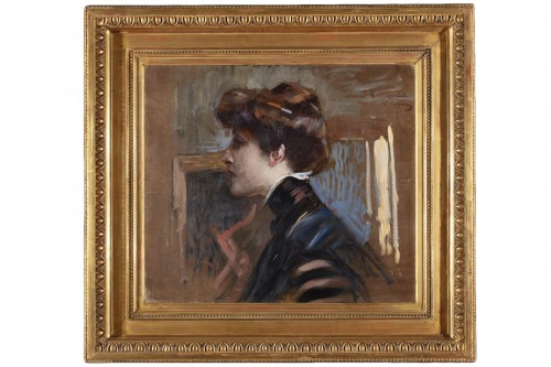 Portrait of Madame L Cappiello -  Vittorio Matteo Corcos (1859-1933)