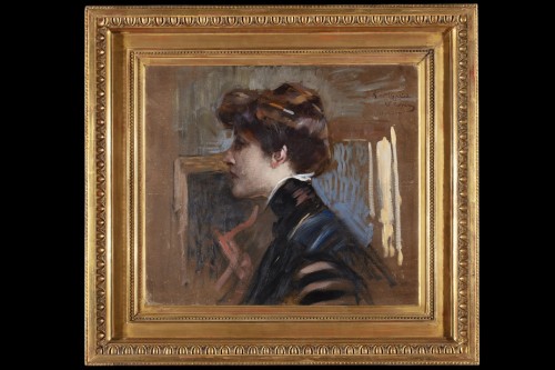20th century - Portrait of Madame L Cappiello -  Vittorio Matteo Corcos (1859-1933)