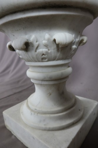Antiquités - Paire de vases Médicis en marbre