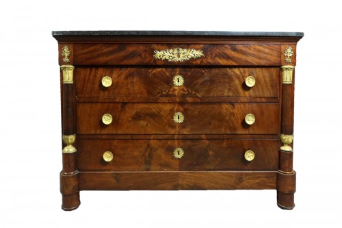 Empire mahogany chest of drawers