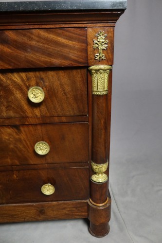 Antiquités - Empire mahogany chest of drawers