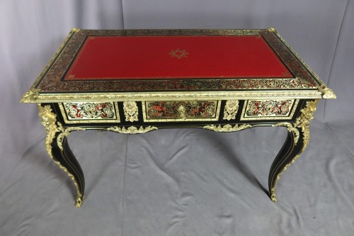 Bureau fin XIXe de style Boulle - Mobilier Style Napoléon III