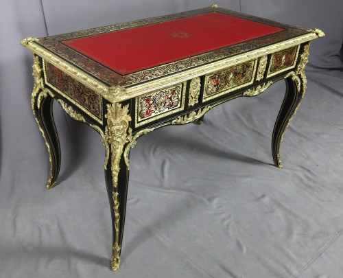 Antiquités - Bureau fin XIXe de style Boulle