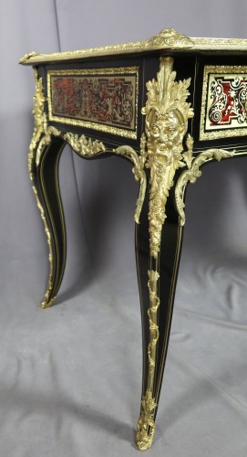Antiquités - Bureau fin XIXe de style Boulle