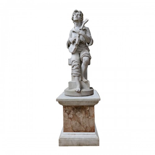 Statue en marbre de Carrare signée E.Mannini 1887