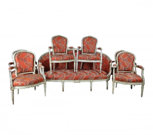 Louis XVI Lacquered beechwood Salon set 