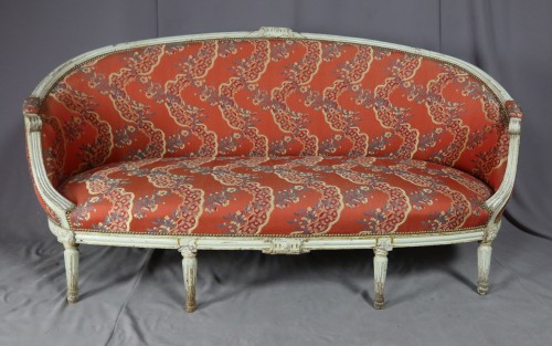 Seating  - Louis XVI Lacquered beechwood Salon set 