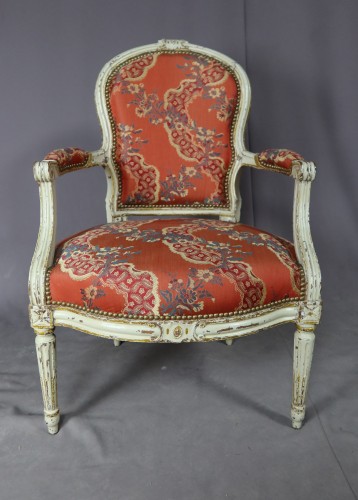 Antiquités - Louis XVI Lacquered beechwood Salon set 