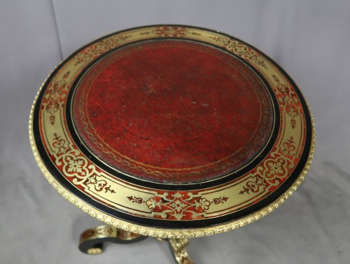 Guéridon Napoléon III en marqueterie Boulle - Mobilier Style Napoléon III