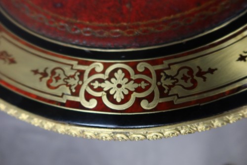 Mobilier Table & Guéridon - Guéridon Napoléon III en marqueterie Boulle