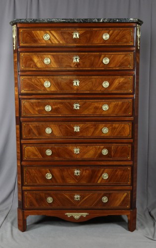 A Louis XVI Secrétaire Semainier Stamped Coignard - Furniture Style Louis XVI