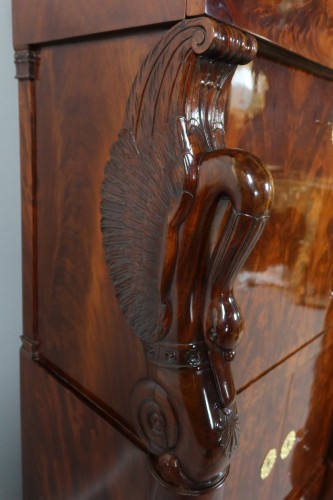 Furniture  - Secrétaire Empire en acajou