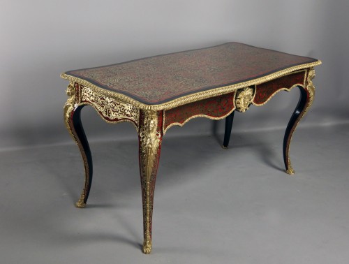 Bureau Napoléon III en marqueterie de style Boulle - Napoléon III