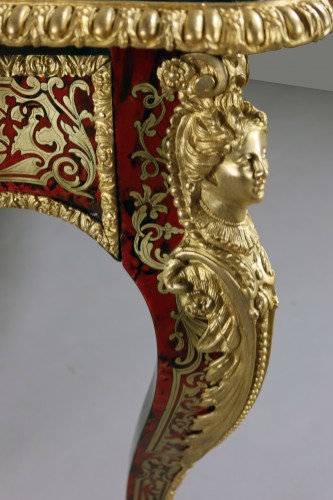Napoléon III - Bureau Napoléon III en marqueterie de style Boulle