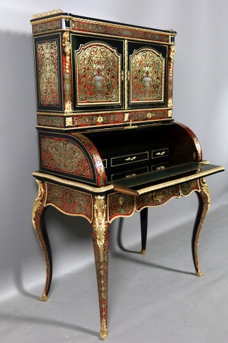 Bureau bonheur du jour Boulle fin XIXe - Napoléon III