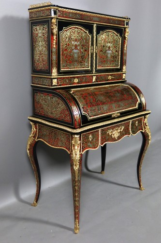 Napoléon III - Bureau bonheur du jour Boulle fin XIXe