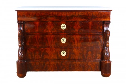 Commode Empire en acajou