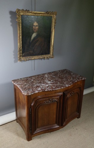 Directoire - Buffet en chêne à dessus de marbre, fin XVIIIe début XIXe siècle