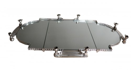 Grand surtout de table en métal argenté fin XIXe