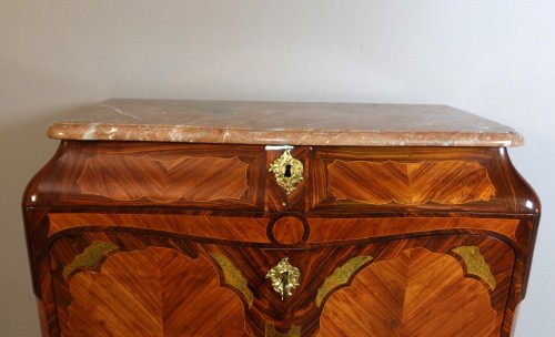 XVIIIe siècle - Secrétaire en marqueterie estampillé Léonard Boudin