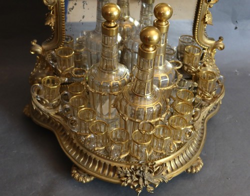 Napoléon III - Cave à liqueurs en bronze doré Napoléon III