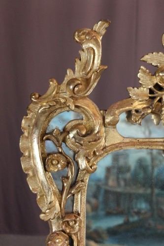  - Miroir en bois doré fin XVIIIe début XIXe siècle