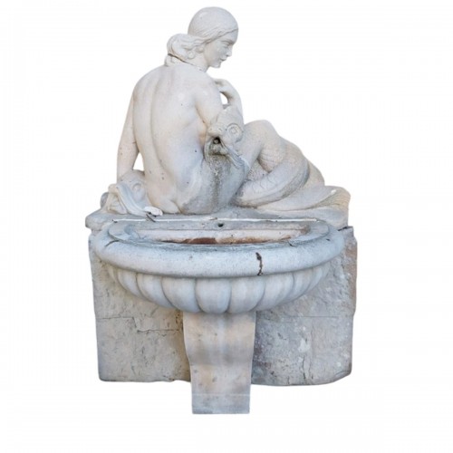 Fontaine de jardin et son bassin XIXe