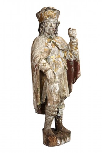Sculpture représentant Saint Roch époque XVIIIe siècle