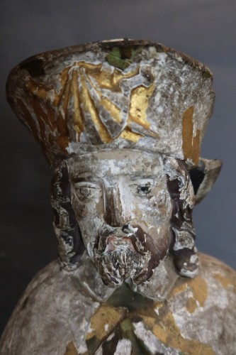 Sculpture représentant Saint Roch époque XVIIIe siècle - Sculpture Style 