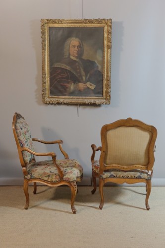 Sièges Fauteuil & Bergère - Paire de fauteuils Louis XV